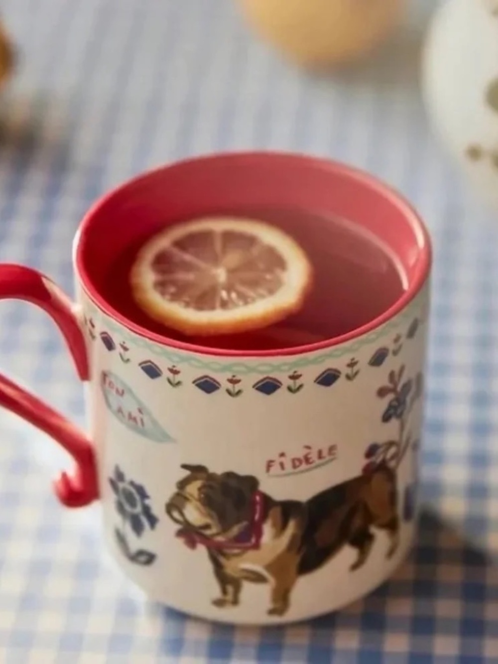 NWT Anthropologie Nathalie Lete Heritage Mug Bulldog - Picture 2 of 3